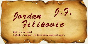 Jordan Filipović vizit kartica